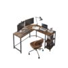 Bureau d'angle en L avec rangement