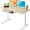 Bureau assis-debout électrique avec rangement