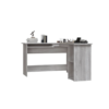 Bureau d'angle en L gris