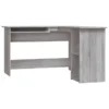 Bureau d'angle en L gris