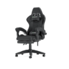 Chaise de bureau ergonomique en cuir avec repose-pied
