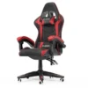 Chaise de bureau ergonomique en cuir avec repose-pied